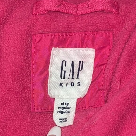 Gap kids bright pink down filled puffer winter coat size XL - Picture 10 of 14